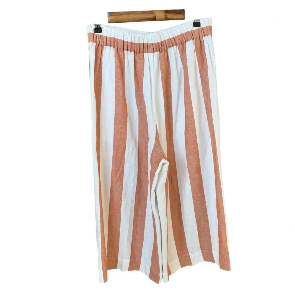 Madewell Striped Linen Pants M EUC - Picture 3 of 5